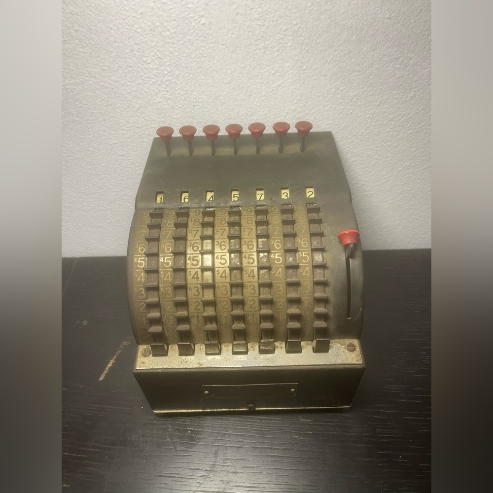 Vintage Antique AMCO Adding Machine 1910 Model, USA Made